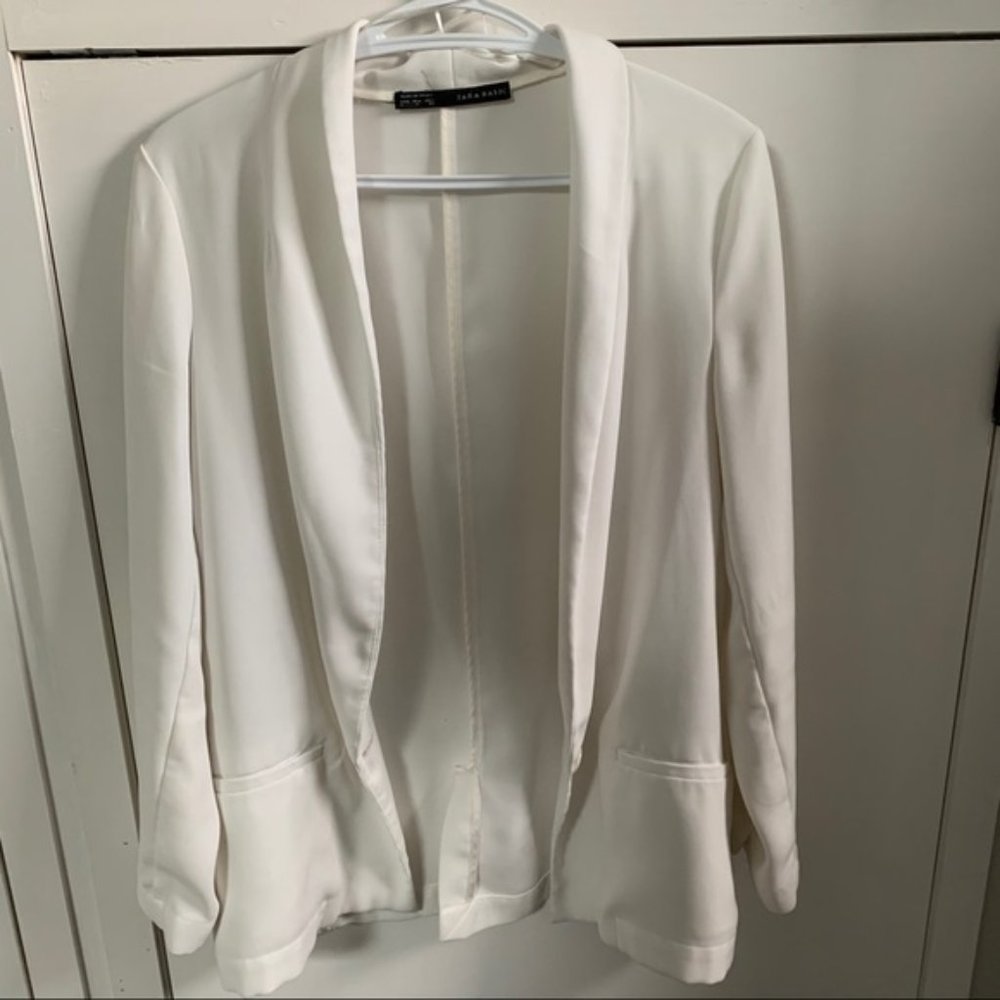 White Zara blazer small open single button - Picture 4 of 14